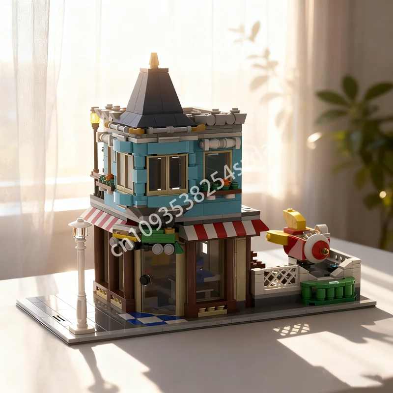 

705 шт. MOC городской дом магазин игрушек двор модульная модель строительные игрушки блоки сборка DIY рождественские подарки идея образование дети