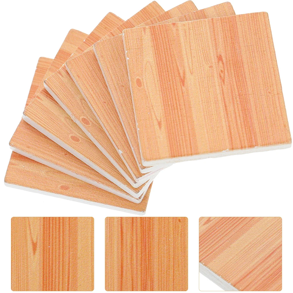 27 Pcs Simulated Wooden Floor Dresser 1/ 12 Miniature Furniture House Flooring Accessories Tiles Work Landscape Decoration