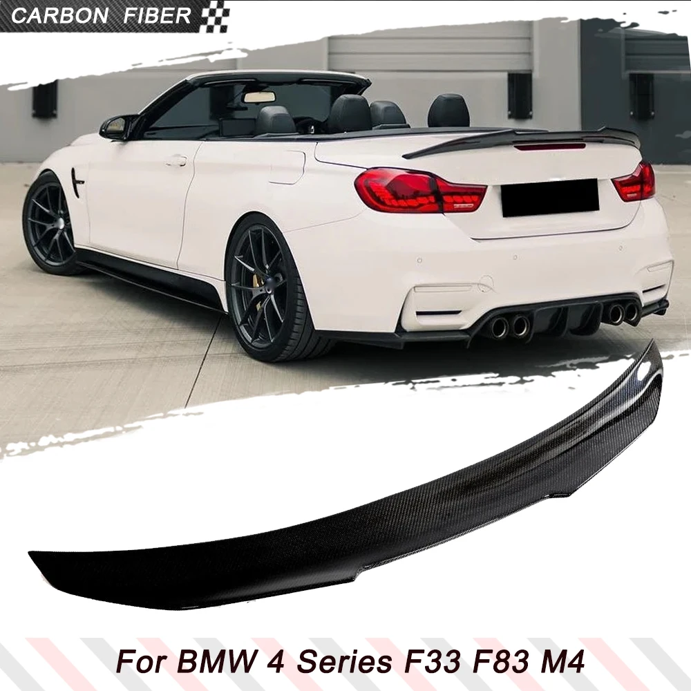 

Carbon Fiber Car Rear Trunk Racing Spoiler Boot Lip Wing for BMW 4Series F83 M4 F33 428i 430i 435i 440i Convertible 2014 - 2018