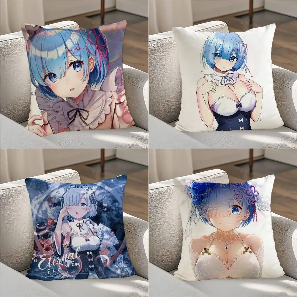 

Re Zero Pillow Case Luxury Double-sided For Car Pillows 45x45 Cushions Cover Home and Decoration Sofa Pillowcase 50x50