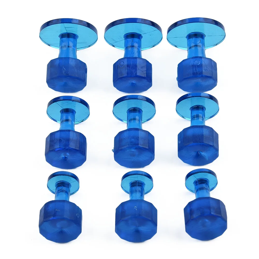 Repair Glue Tabs Automotive 9PCS Hail Dent Removal Paintless Tool For Automobile Refrigerator Motorcycle Washing Machine Blue