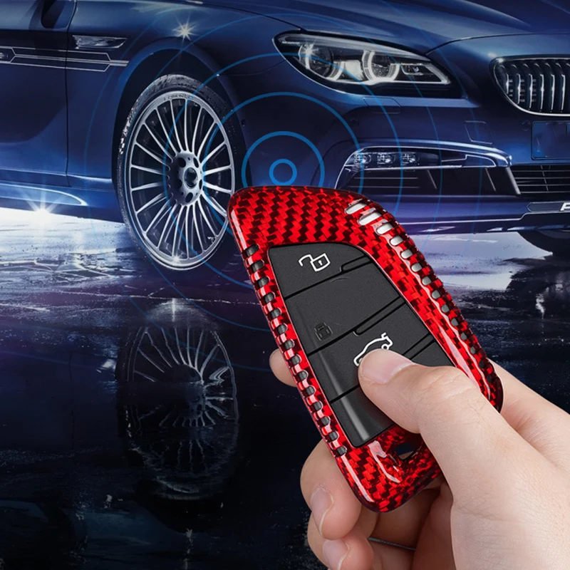 

Car Key Fob Cover Carbon Pattern Trimed Key Fob Cover For BMW 4 Series M50 M240 I4 2022 2023