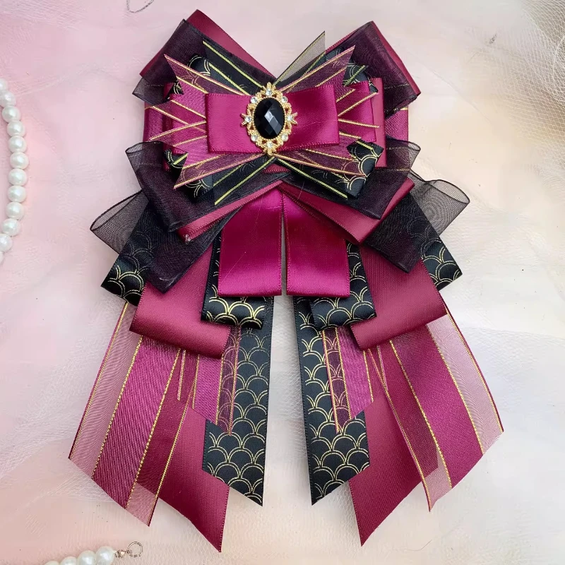 

Luxury Women's Collar Flowers Fashion Personality Lolita Suit Uniform Bag Accessories Bowtie Hair Clips Concert Light Stick Bows