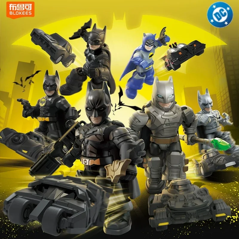 BLOKEES Batman Block Figures DC Hero Star Edition Starry Hidden Car First Issue Assembling models desktop ornaments toys gifts - view 2