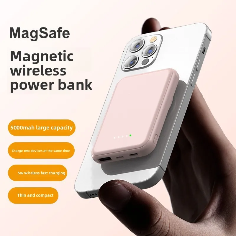 

Magnetic wireless power bank mini 5000mAh