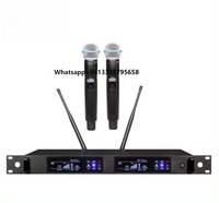 QLXD4 QLX24D Beta58a Uhf Dual Channel Handheld Vocals Wireless Microphone System for Church Karaoke Stage Performance