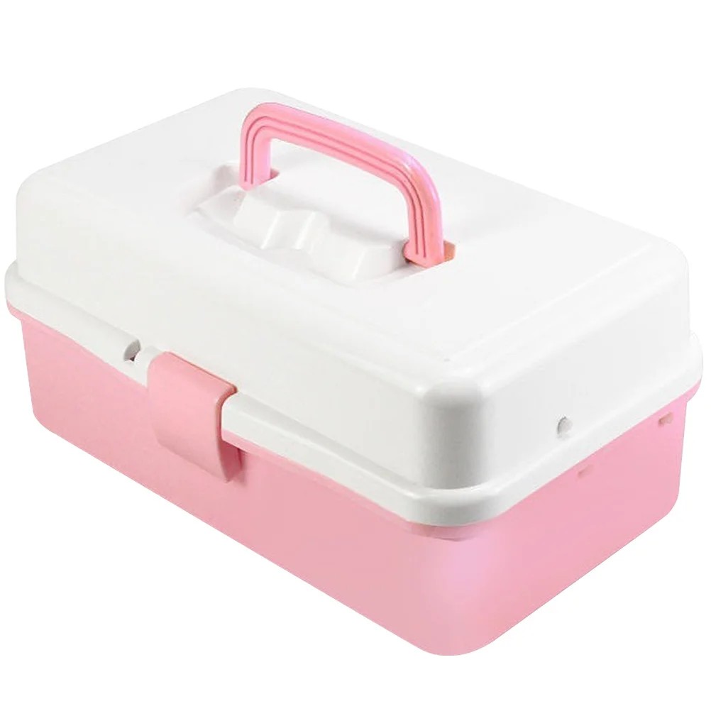 

Stationery Storage Box Multi-Layer Craft Organizer Handheld Tool Case For Art Supplies Beads Sewing Kits Jewelry Nail