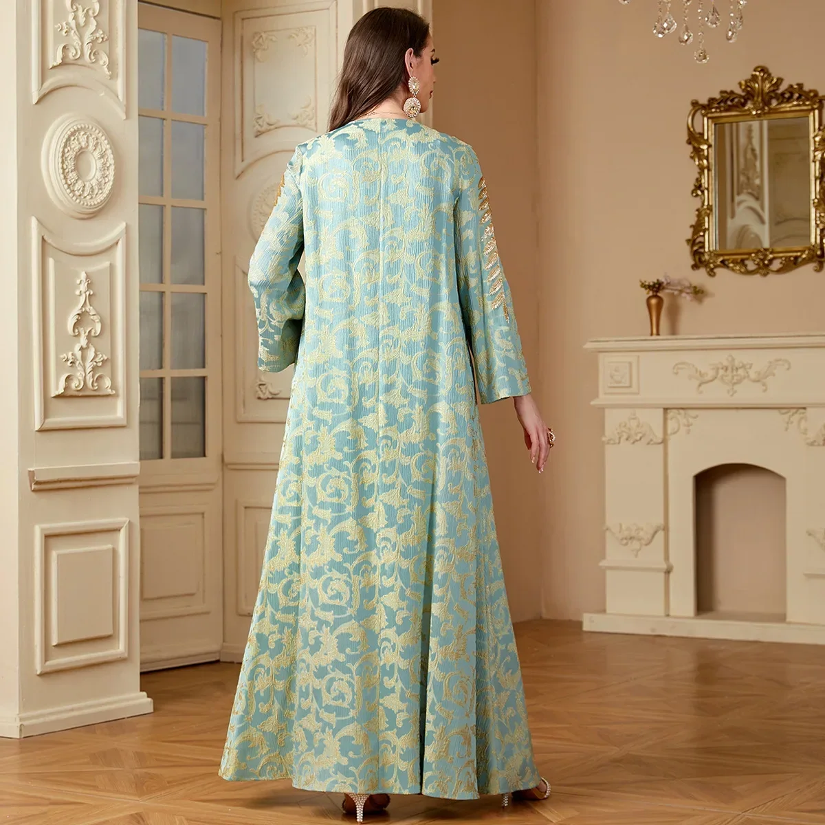 

Moroccan Party Dress Embroidery Abayas for Women Muslim Kaftan Eid Ramadan Evening Dresses Djellaba Caftan Turkey Arab Vestidos