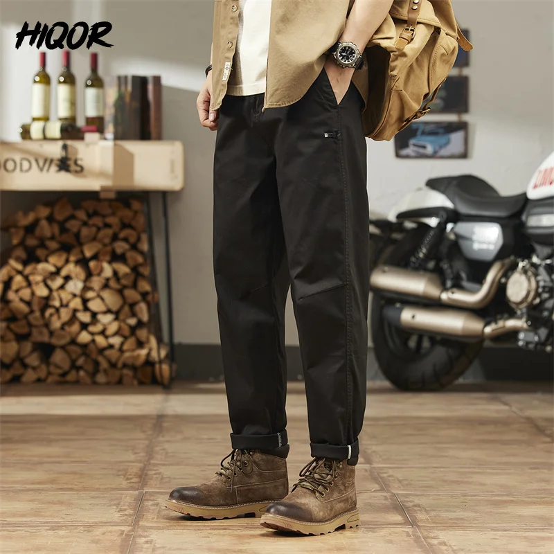 HIQOR Spring Summer Trousers For Men New In Retro Cargo Pants Man Thin Trousers Outdoor Pantalones Cargo Breathable Baggy Pants