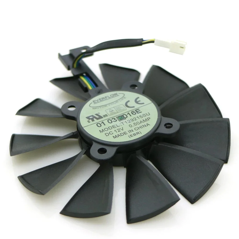 

T129215SU DC12V 0.5A 87mm 4Pin 4Wire VGA Fan For ASUS Strix GTX960 GTX970 GTX980 GTX1070 Graphics Card Cooler Cooling Fan