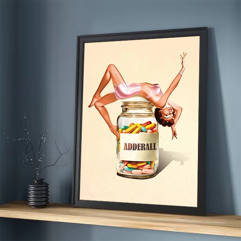 

Pill of Bliss – Surreal Trippy Wall Art Print Poster Decor for Room Interior Posters Decoration Bedroom Coffee House Bar Vintage