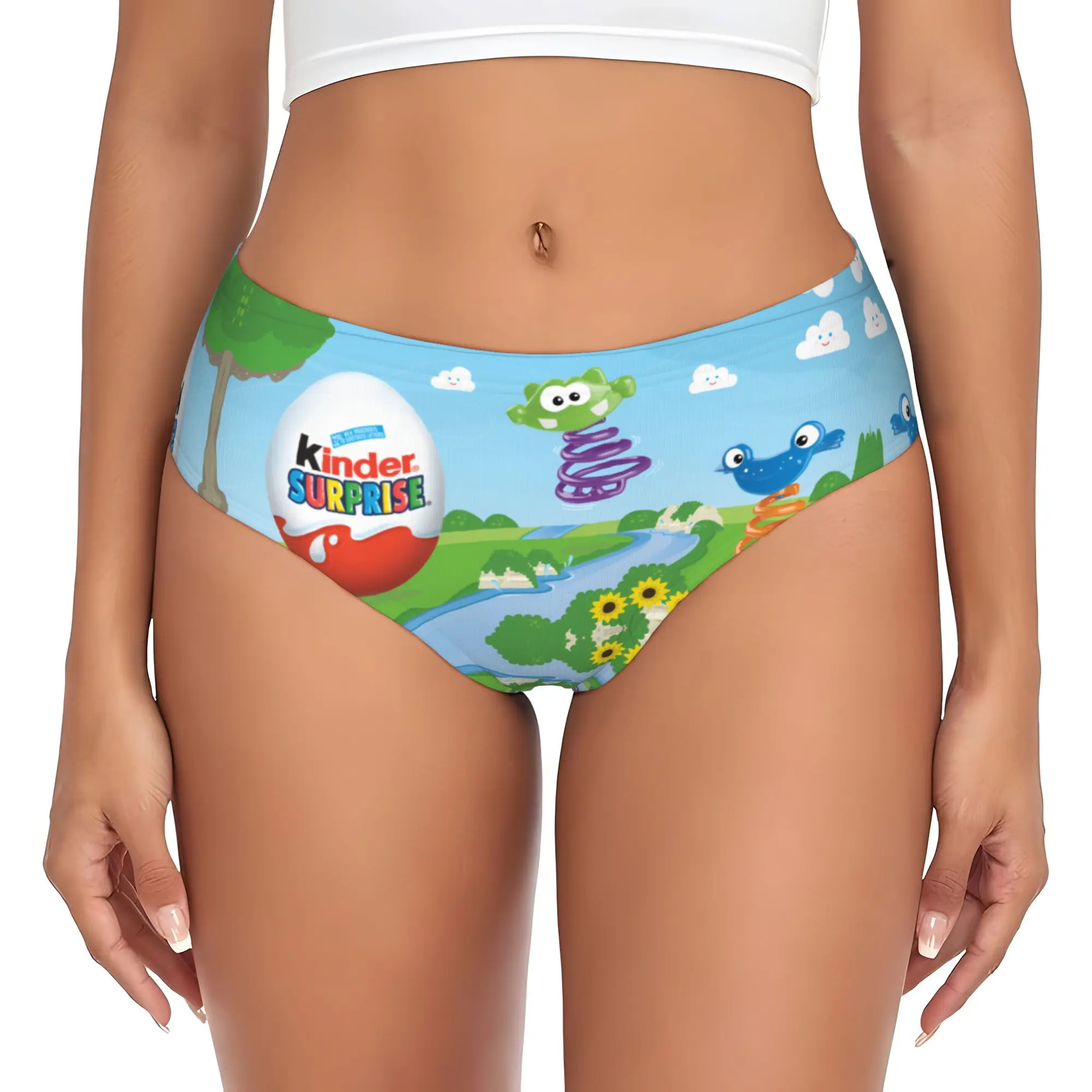 Calzones Personalizados con Sorpresas de Chocolate Kinder, Ropa Interior Transpirable y Elástica para Mujer, Bragas Munchies