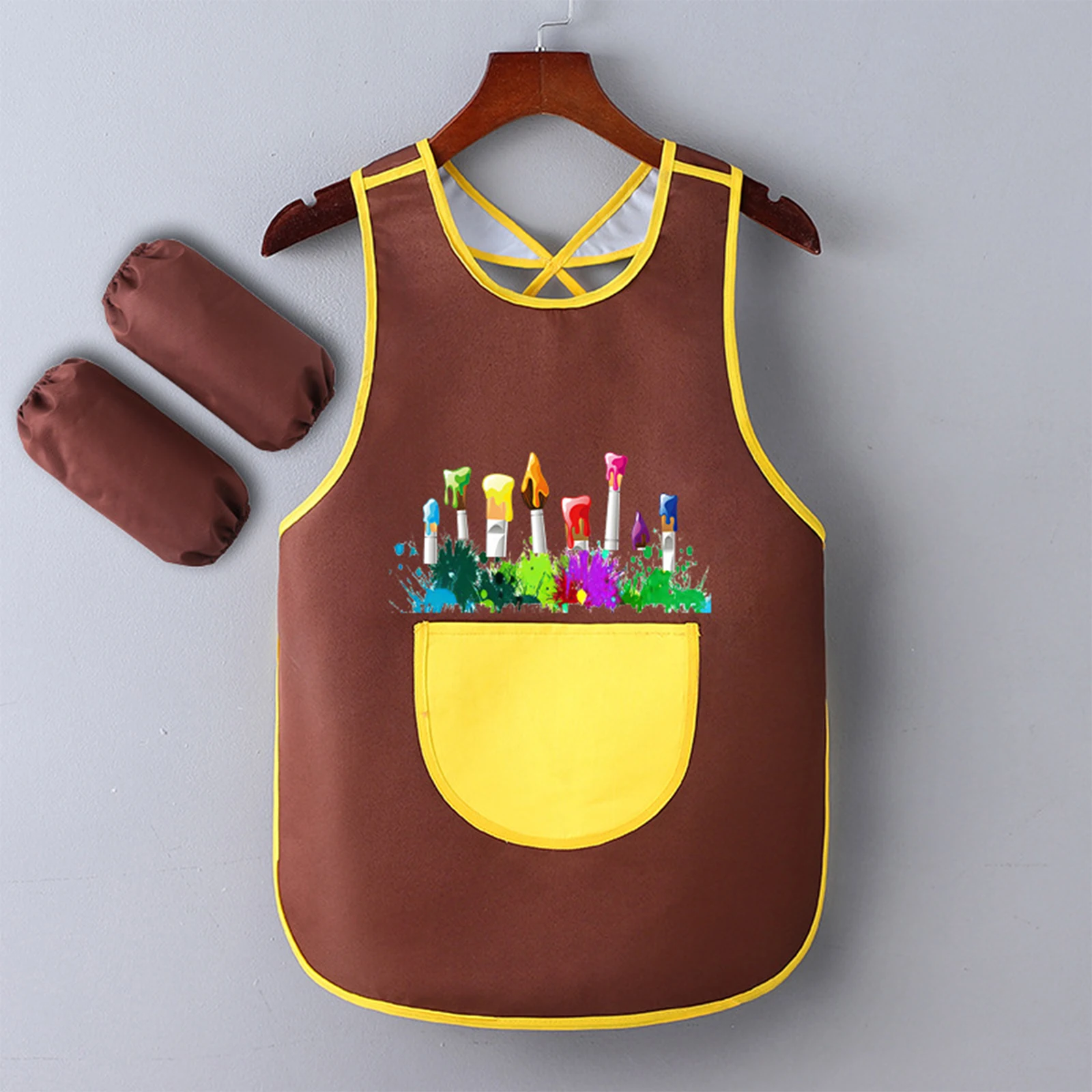 Tablier de peinture imperméable sans manches pour enfants, pull-over avec manches pour peintre, Cosplay, dessin, support de cuisine