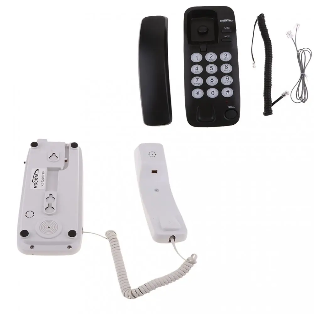 Universal Small Corded Phone Wire Telephone Pause Mount Home
