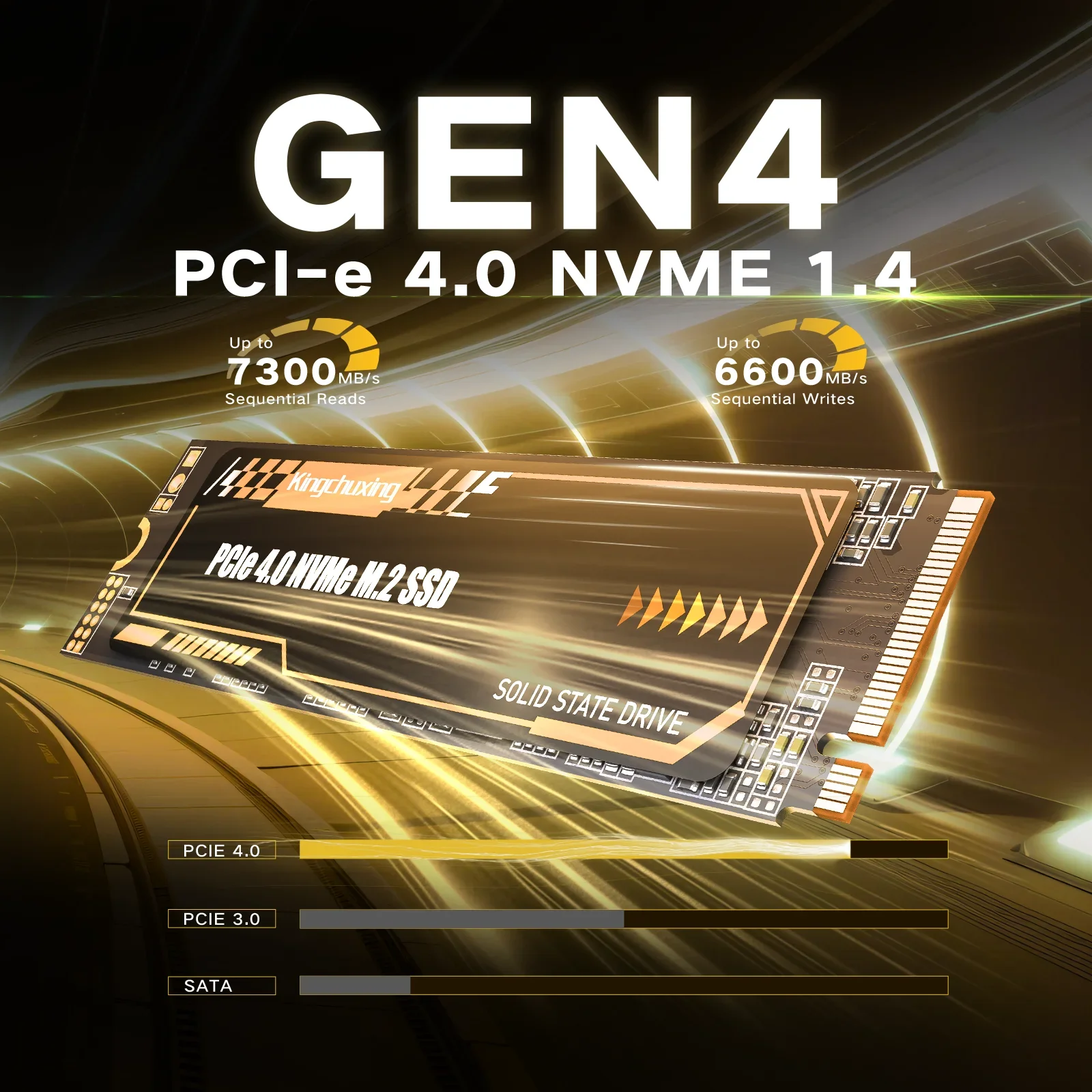 Kingchuxing M.2 NVME Gen 4 داخلي 512 جيجابايت 1 تيرا بايت 2 تيرا بايت SSD المبرد 7300 ميجا بايت لـ PS5/MAC/PC