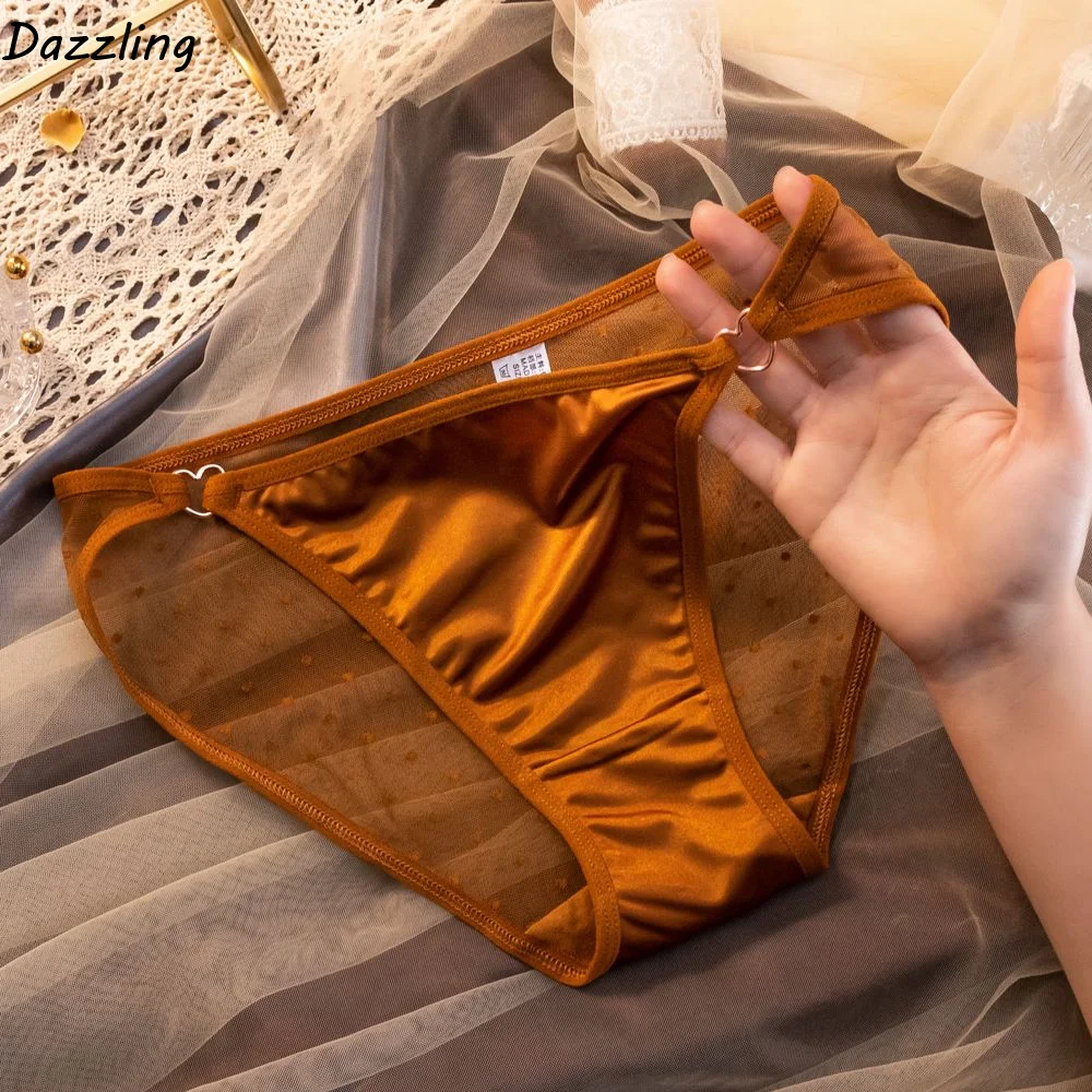 

Sweet Mid waist Intimates Girls Love Heart Buckle Dot Print Underwear Seamless Underwear Ladies Lace Panties Women Briefs