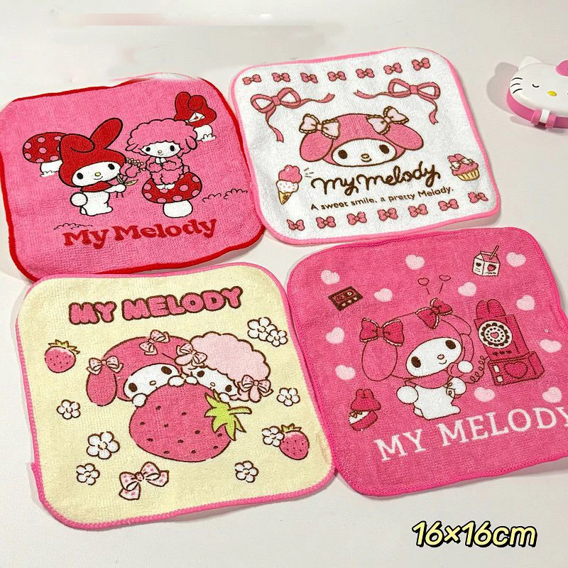 Kawaii Sanrio My Melody My Sweet Piano Small Handkerchief Cartoon Anime Mini Towel Children Handkerchief Child School Opens Gift