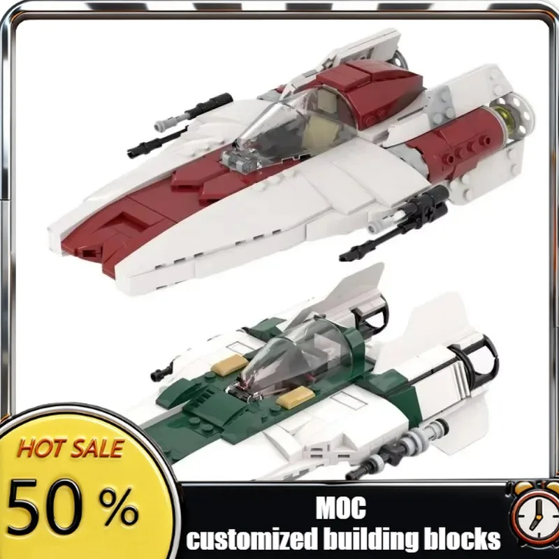 

NEW star battle Movie MOC A-wing space fighter Model DIY creative ideas Christmas Child Toy Assembly Puzzle birthday Gift