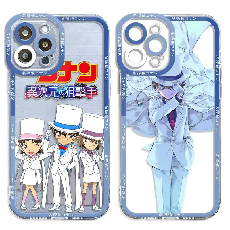 Clear Conan Detective Kaito Kuroba For Apple iPhone 15 13 12 14 Pro Max 11 Mini 7 Plus XS XR 8 X 12mini 13mini Phone Case