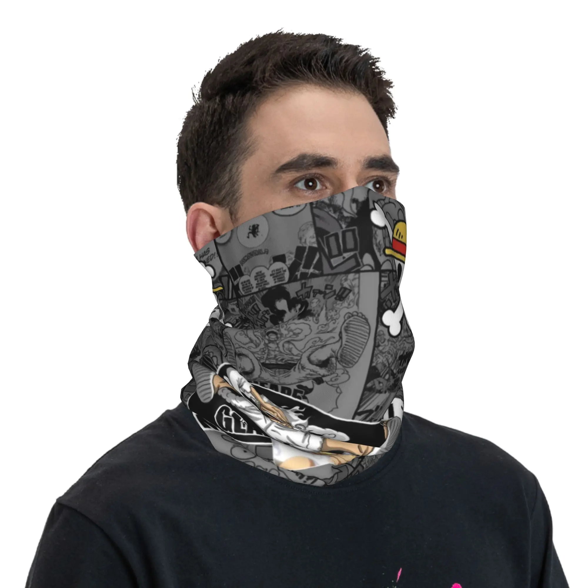 2025 New luffy Zoro Tony Chopper anime Bandana Merch Neck Cover Printed  Magic Scarf Multifunctional Balaclava For Running