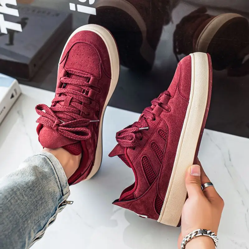 Chaussures de sport décontractées pour hommes, respirantes, à semelle épaisse de 10 cm, rehaussantes, style skateboard, avec talon compensé caché, tendance printemps
