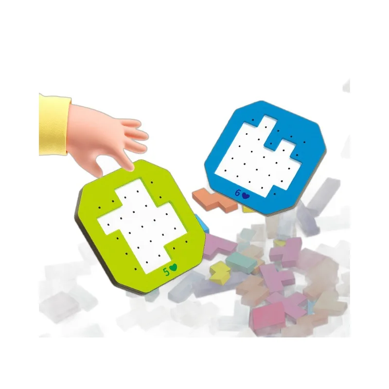 Tangram per bambini Puzzle giocattolo Geometria Gioco di pensiero logico colorato Educazione Montessori Giocattolo matematico per bambini Allenamento del cervello