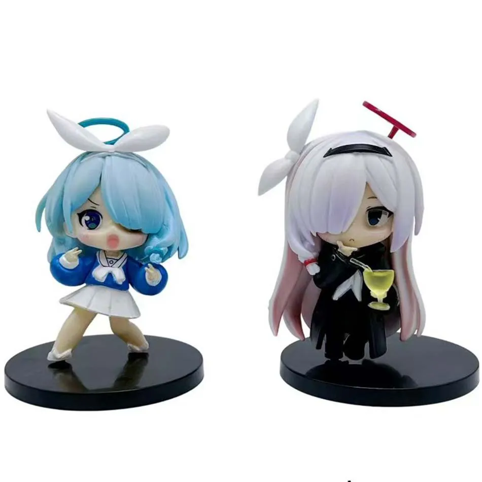 En Stock bleu archives Plana Arona Figure PVC Anime recueillir personnages d'anime ornements mignon dessin animé Festival cadeau de noël