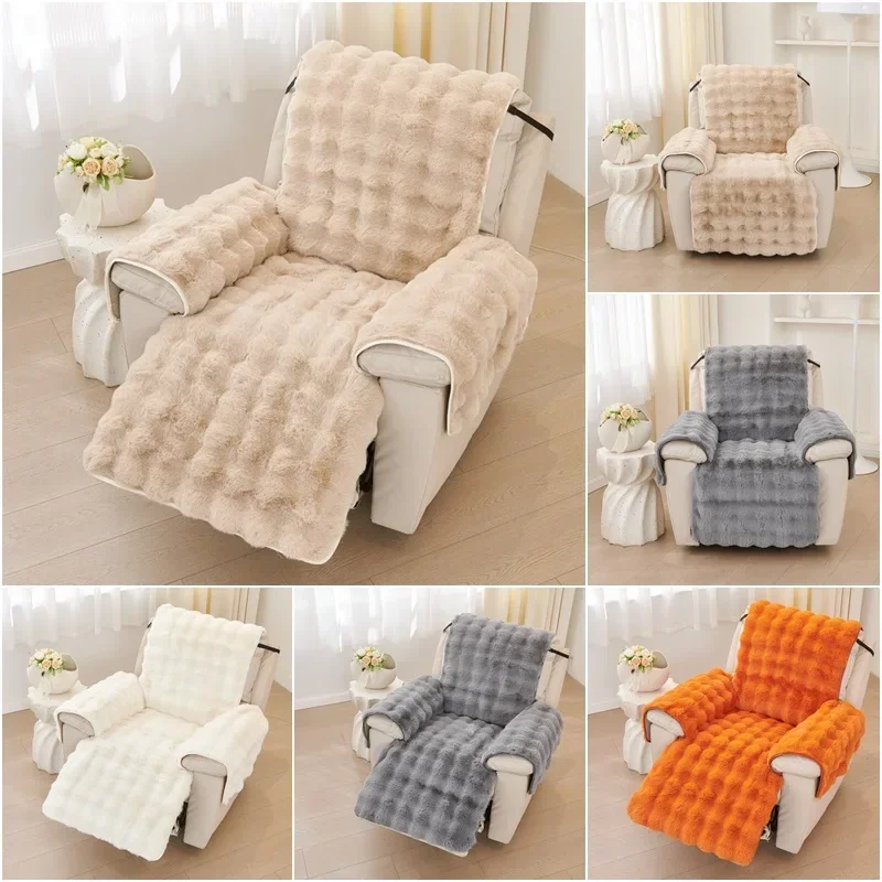 1-Sitzer super weiche Liege Sofa bezug rutsch feste Kaninchen Plüsch Sessel bezug Einzels ofa Schon