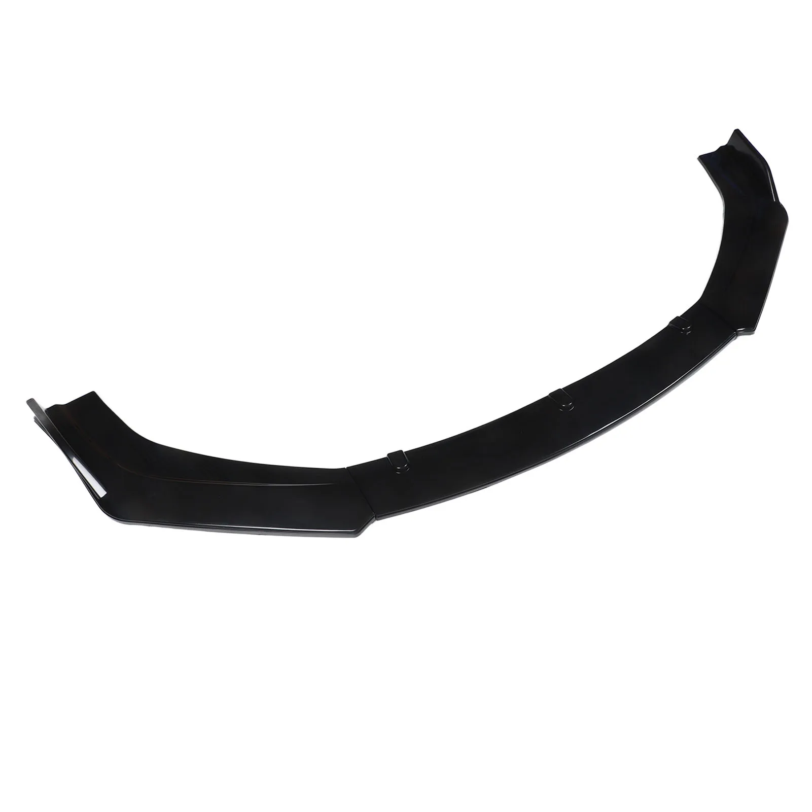 3pcs Front Bumper Lip Splitter Kit Gloss Black High Toughness Universal Front Spoiler Body Kit