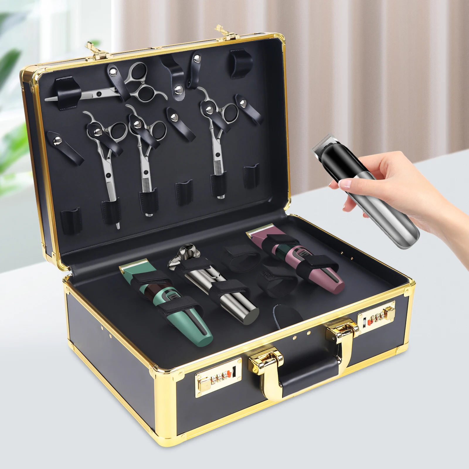 Barber Case Organizer with Lock Barber Case Travel Barber Briefcase Box Barber Suitcase Organizer Barber Travel Case