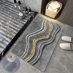 Geometric Pattern Bathroom Super Absorbent Shower Mats Kitchen Entrance Area Rugs Diatom Mud Carpet for Home Bedroom Decoration