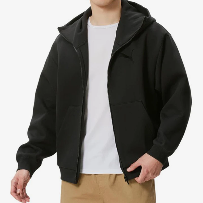 Puma genuine hooded windproof jacket, new men's black running training jacket 637444-01