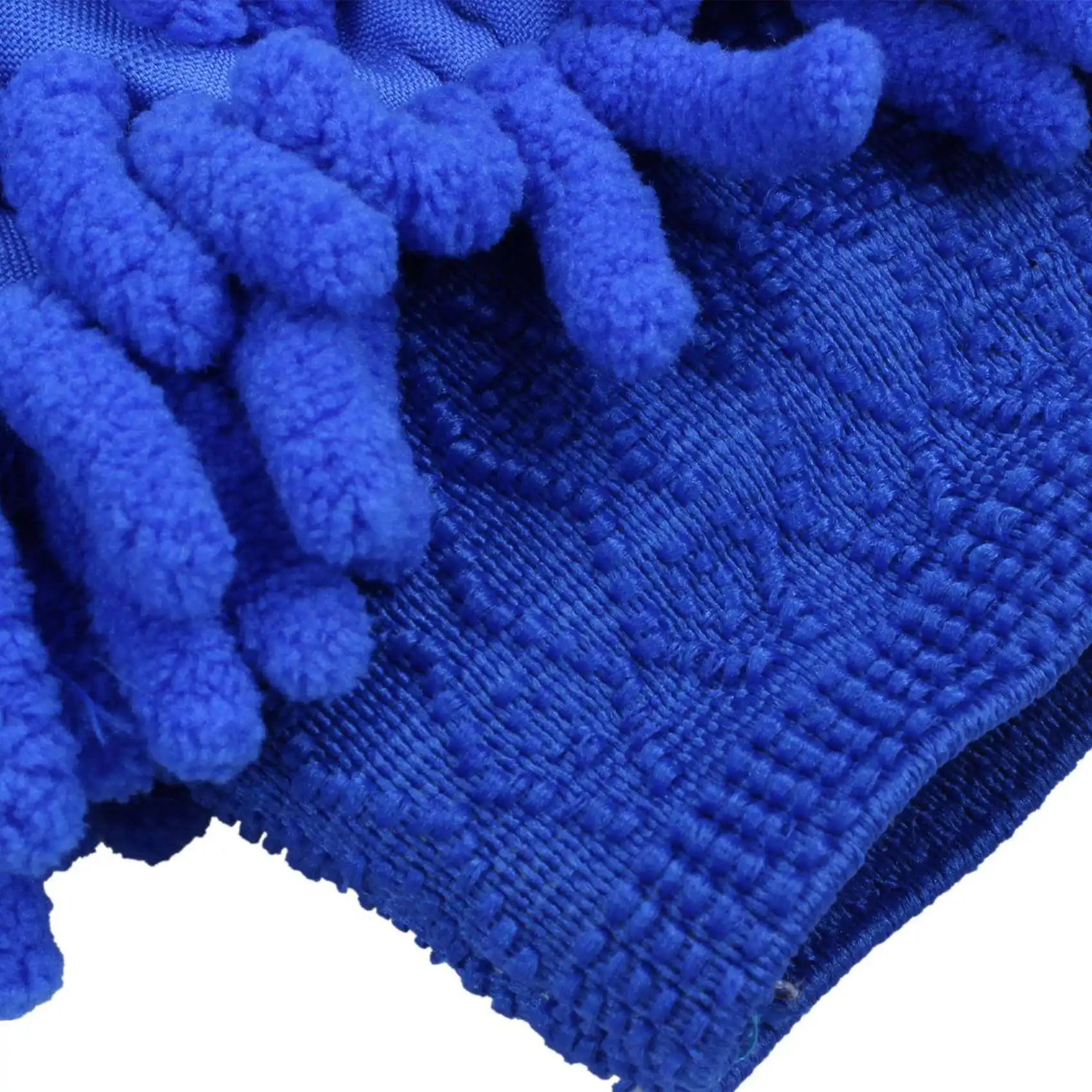 Leading-Edge-4X Premium Microfiber Chenille Super Absorbent Wash And Wax Glove, Car Wash Mitts (Blue)