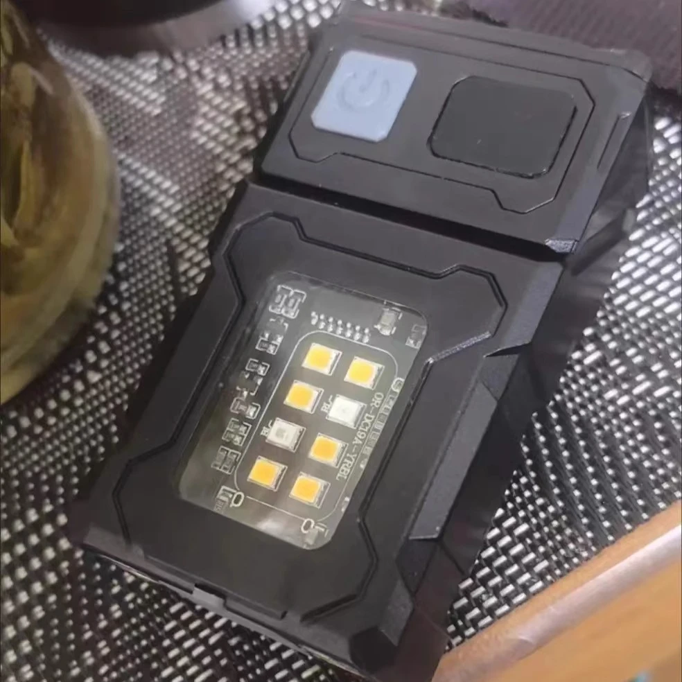 

Mini Portable LED Flashlight Super Bright Rechargeable Tail Magnet Torch with COB Side Emergency Light for Camping Hiking