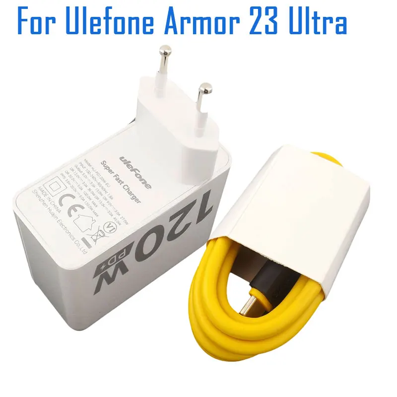 New Original Ulefone Armor 23 Ultra Charger Official Quick Charging Adapter USB Cable Data Line For Ulefone Armor 23 Ultra Phone