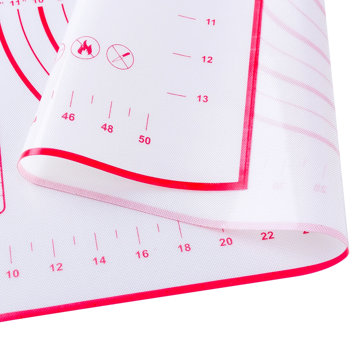 

Silicone Baking Mat 40X60Cm Non Stick With Measurement Marks For Dough Pastry Crust Fondant Extra Large Red
