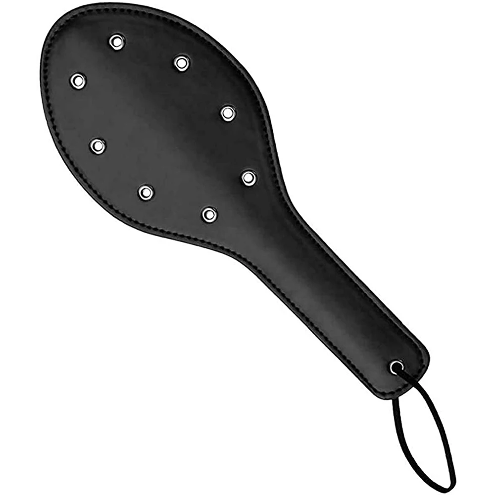 30CM Studded Punk Pu Leather Paddles,,Equestrianism Horse Crop Whip Submissive Riding Crop Whips