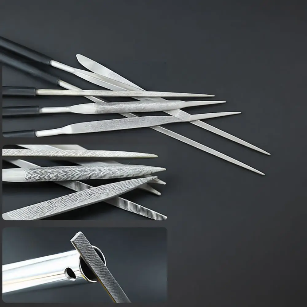 5 Professional Steel Needle File Kit Metal Rasp Tool Set For Precision Jewelry Crafting Woodworking Sculpting Surface Smoothing
