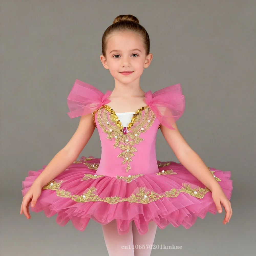 

Летнее балетное платье для девочек, элегантный костюм для выступлений, детский танцевальный наряд, платья-пачки, одежда для девочек, комплект-платье