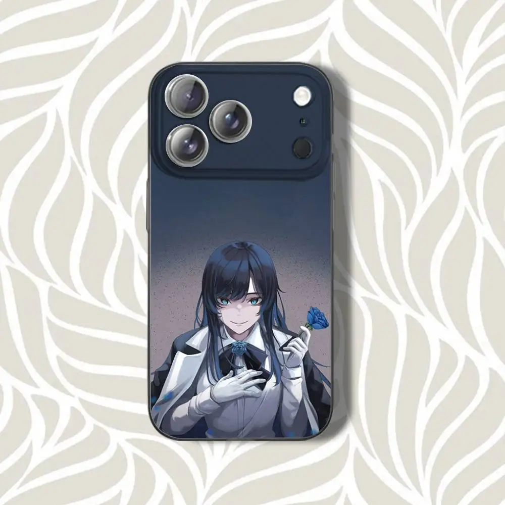 شعبية A-Ado Kyogen U-Uta آيفون 17,12,11,14,13,15,16,Plus,Air,Pro,Max,E,Mini ل Magsafe المغناطيسي متجمد رمادي جراب هاتف