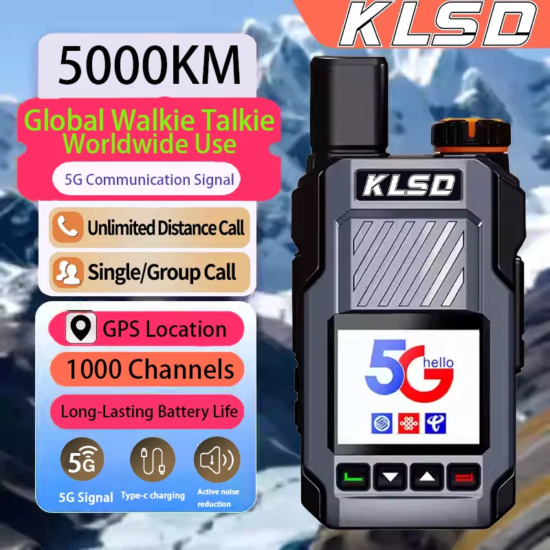 Outdoor Handheld Mini 4G POC Walkie Talkie Wireless Radio Full Network Intercom 5000Km Call Range with Public SIM CARD Support