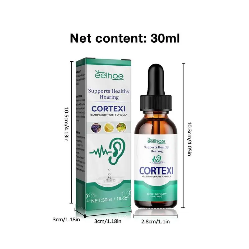 30Ml Gehoorsteundruppels 30Ml Portbale Tinnitus Oordruppels Multifunctionele Oorpijn Druppels Niet-Irriterende Oorsmeerolie