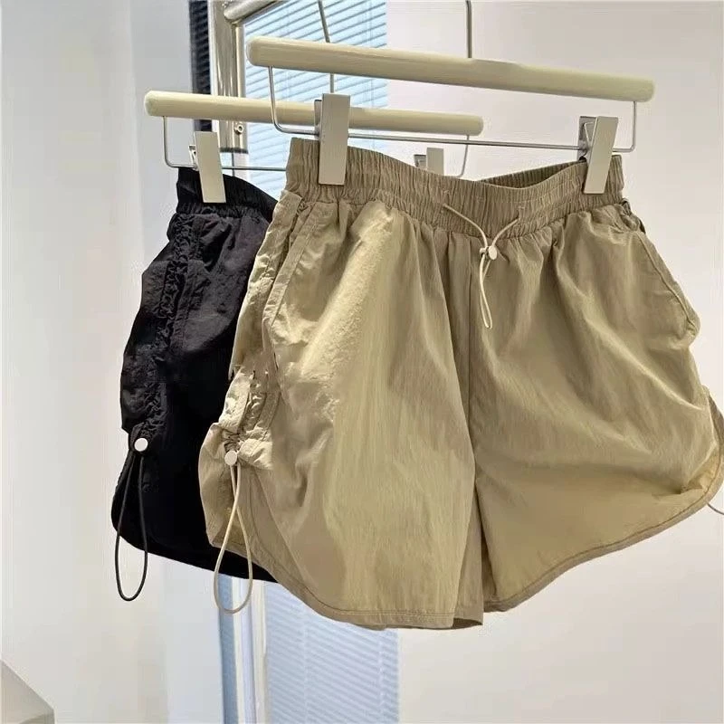 

2025 Summer New Women's Fashion Shorts Ladies Casual Sports Shorts Female's High Waist Wide Shorts