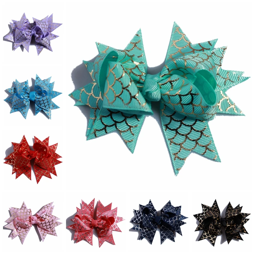 

200PCS 10CM Fashion Grosgrain Ribbon Swallow-tailed Hair Bows For Headbands For Hair Clips You Pick Colors