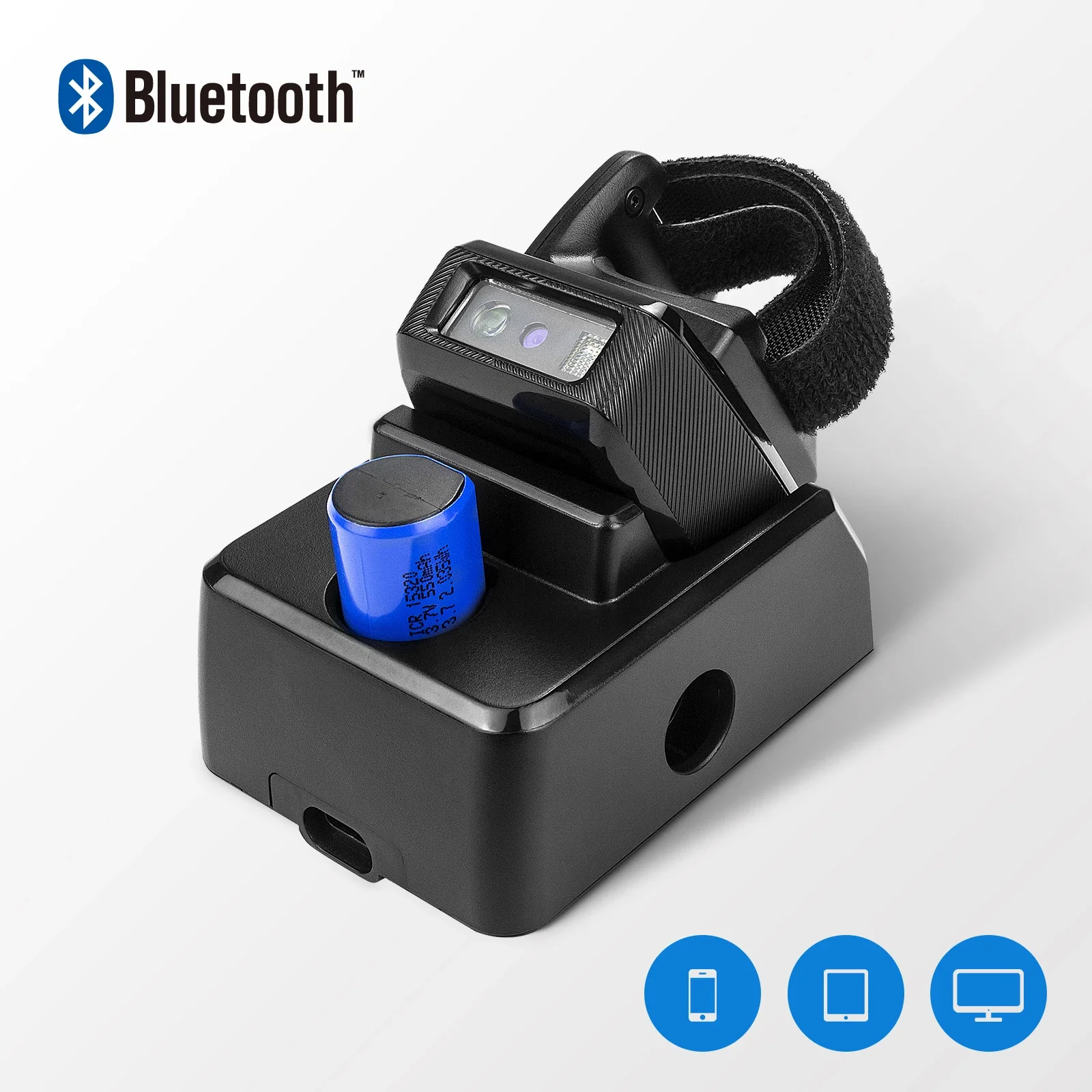NETUM Bluetooth Wireless 2D Barcode Ring Scanner مع محرك زيبرا متوافق مع وظيفة Bluetooth و2.4 جيجا هرتز لنظام التشغيل Windows