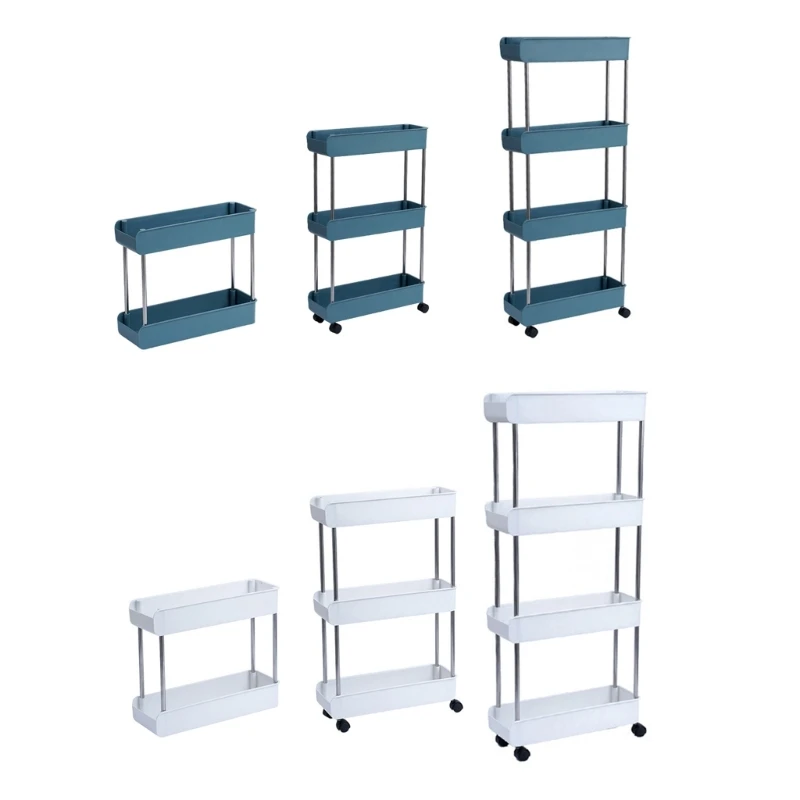 Space Saving Mobile Utility Cart Convenient Rolling Kitchen Cart Well organized Kitchen Storage Rack Stand Container