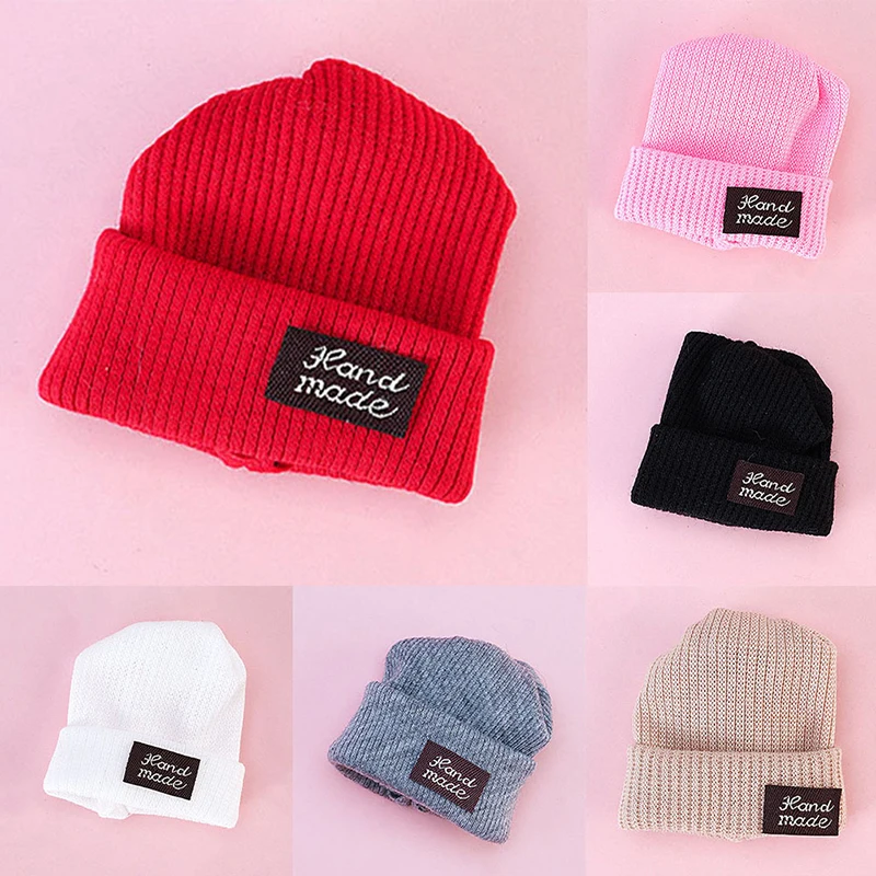 Cukierki kolor śliczne czapka z dzianiny Skate Cap modne dzianiny wełniane lalki akcesoria do kapeluszy dla 1/6 30cm akcesoria dla lalek — zdjęcie 4