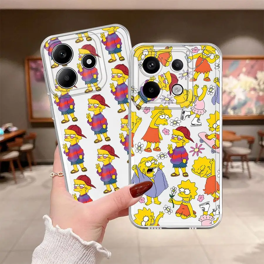 Funda Protectora Suave para Teléfono con Diseño de Lisa de Los Simpson para Xiaomi Redmi Note 14 Pro Plus 13C 12 A4 9 10 10S 11S 12S Note 13 11 14C