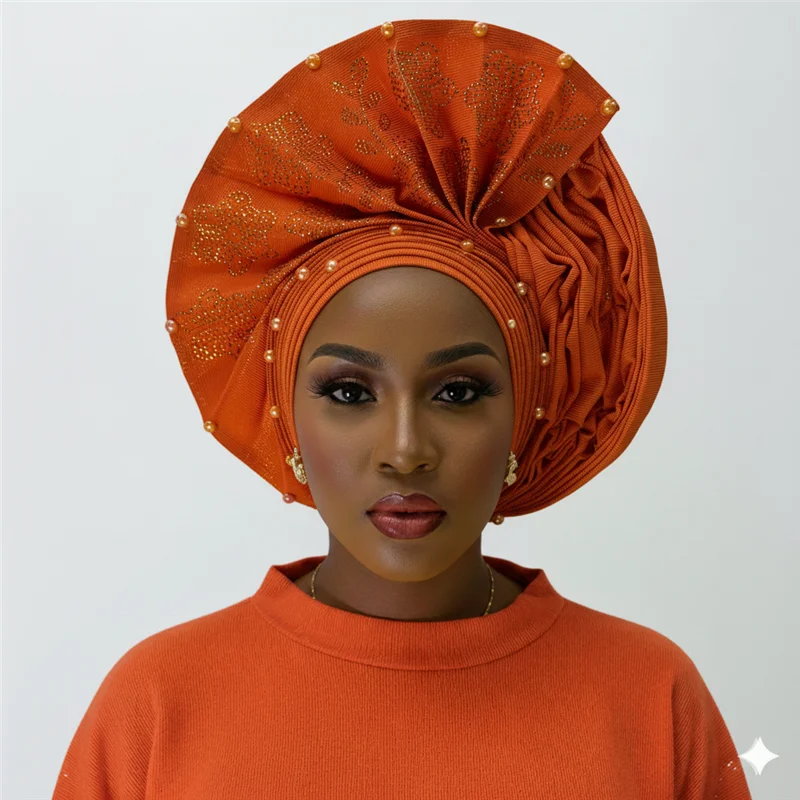 النيجيري جل القبعات ، مع حبة الحجر ، مصنوعة بالفعل السيارات ، عمامة ، الأفرو aso ebi جل aso oke ، واسعة حافة القبعات 7L111802