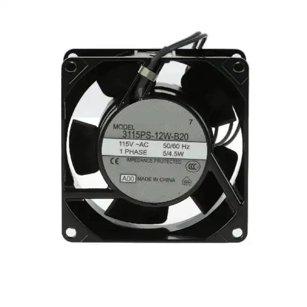 Cooling Fan 3115PS-12W-B20 AC 115V 4.5W 80x80x38mm 2-wires